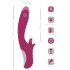 Javida - vibrador com língua e movimento de vai e vem - silicone roxo