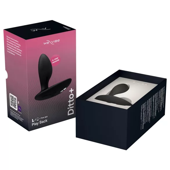 We-Vibe Ditto+ - vibrador anal recarregável inteligente - silicone preto