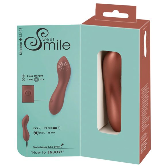 Smile - vibrador G-point mini flexível (bronze)