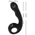 Black Velvets - vibrador ponto G e ponto P - silicone preto