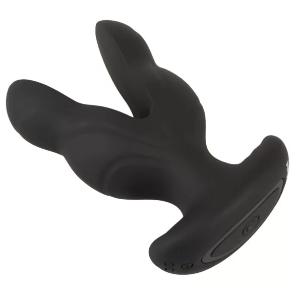 Anos - vibrador anal duplo - silicone preto
