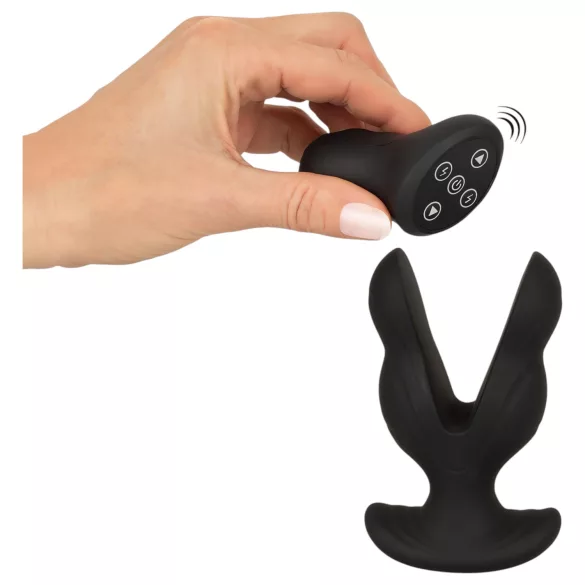Anos - vibrador anal duplo - silicone preto