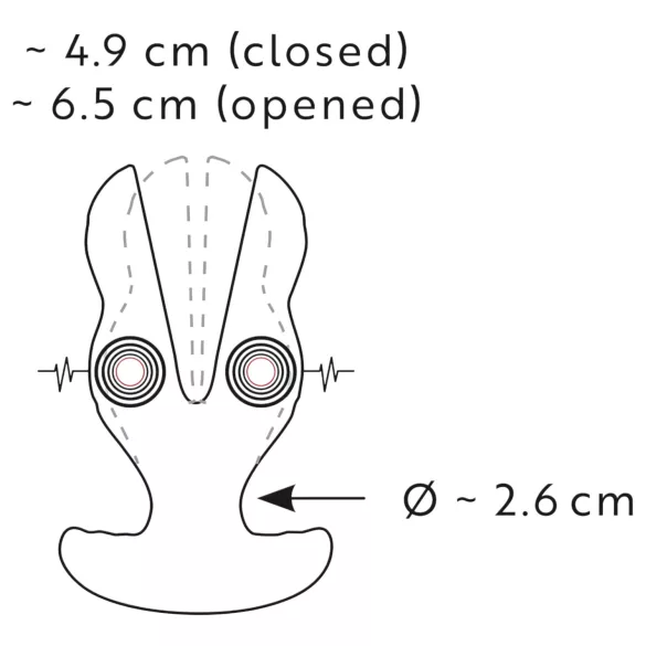 Anos - vibrador anal duplo - silicone preto