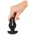 Anos - vibrador anal duplo - silicone preto