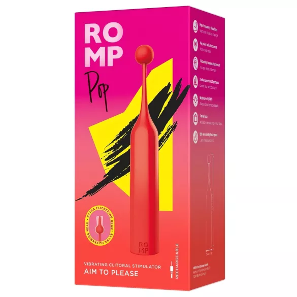 ROMP - vibrador clitóris mini - silicone vermelho