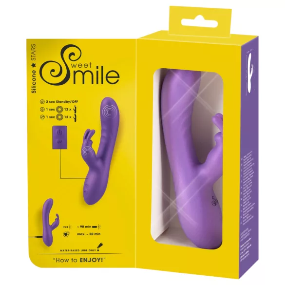 Smile - vibrador com estimulador de clitóris - silicone lilás