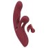 Javida 2 Funções Rabbit - vibrador recarregável com estimulador (vermelho)