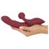 Javida 2 Funções Rabbit - vibrador recarregável com estimulador (vermelho)