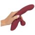 Javida 2 Funções Rabbit - vibrador recarregável com estimulador (vermelho)