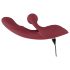 Javida 2 Funções Rabbit - vibrador recarregável com estimulador (vermelho)