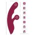 Javida 2 Funções Rabbit - vibrador recarregável com estimulador (vermelho)
