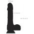 Naked Addiction - vibrador realista giratório (preto)