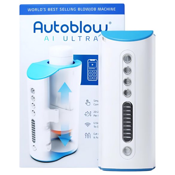 Autoblow A.I. Ultra - masturbador de boca elétrica (branco)