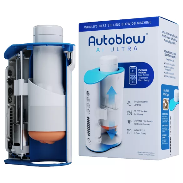 Autoblow A.I. Ultra - masturbador boca elétrica - branco