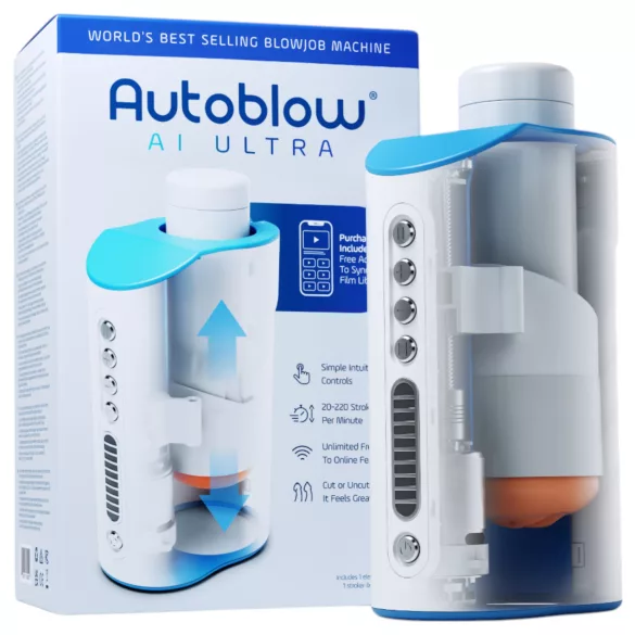 Autoblow A.I. Ultra - masturbador boca elétrica - branco