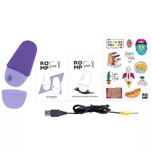 ROMP Free X - vibrador clitóris sucção recarregável - lilás