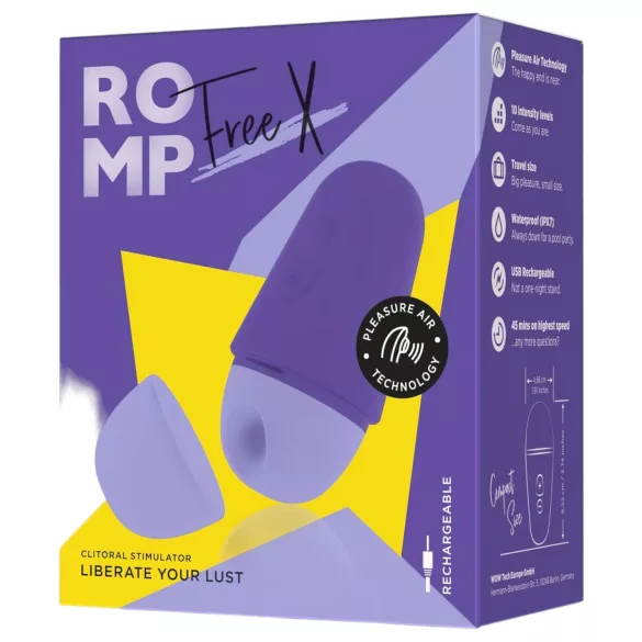 ROMP Free X - vibrador clitóris sucção recarregável - lilás