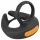 Rebel - anel peniano vibratório e vibrador para escroto - silicone preto