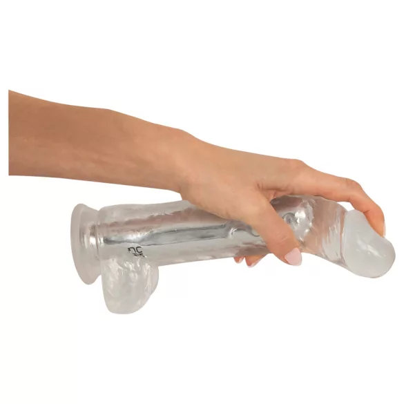 Crystal - Vibrador com ventosa (transparente)