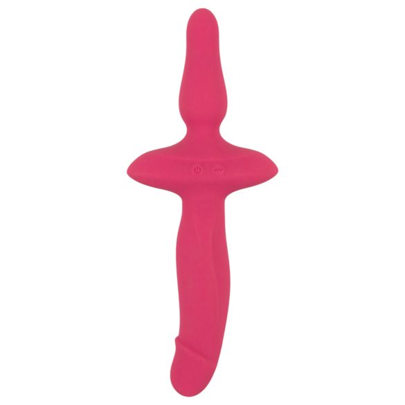 Escolha do Casal - Vibrador e Plug Anal 2 em 1 (Rosa)