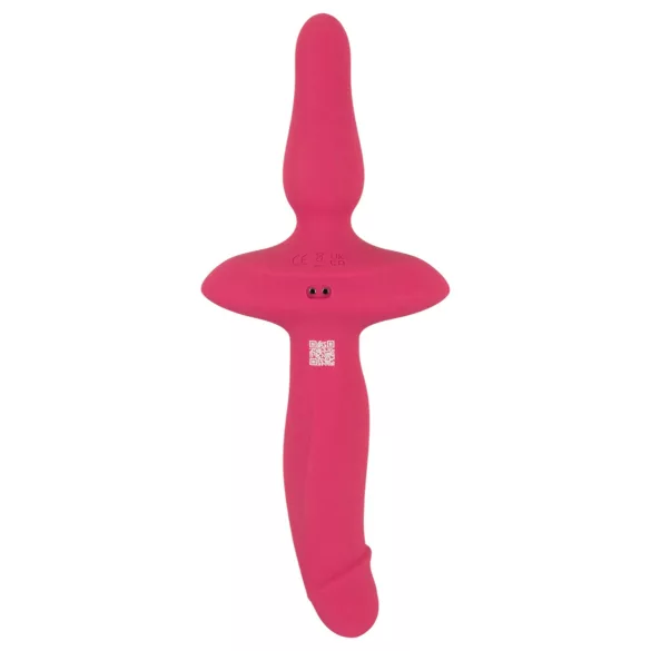 Couples Choice - vibrador e plug anal 2 em 1 - silicone rosa