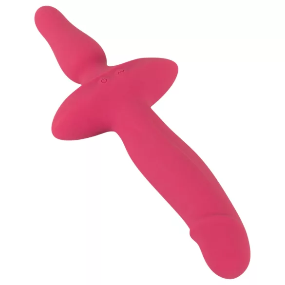 Couples Choice - vibrador e plug anal 2 em 1 - silicone rosa