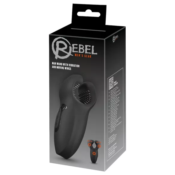 Rebel - vibrador para gland com braço móvel e vibração (preto)
