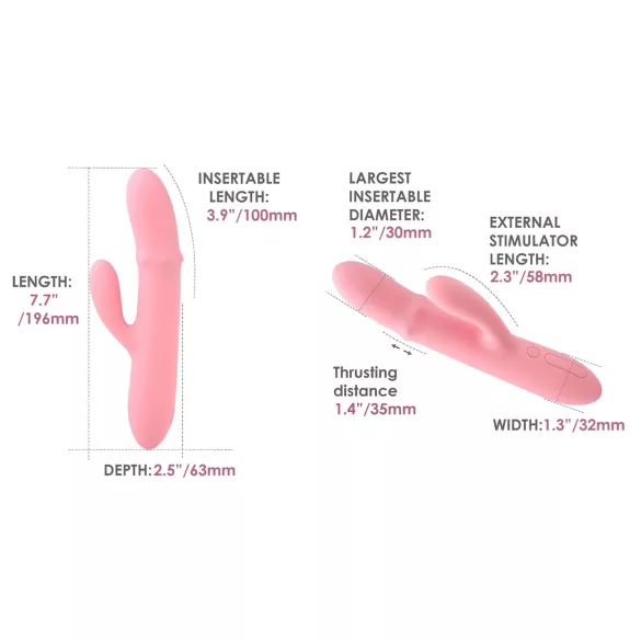 Svakom Mora Neo - Vibrador com braço clitoriano com pérolas controlado por app (rosa)