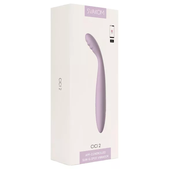 Svakom Cici 2 - vibrador ponto G inteligente - silicone lilás