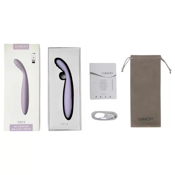 Svakom Cici 2 - vibrador ponto G inteligente - silicone lilás
