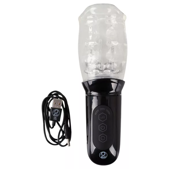 Stroker - masturbador masculino vibratório rotativo - transparente