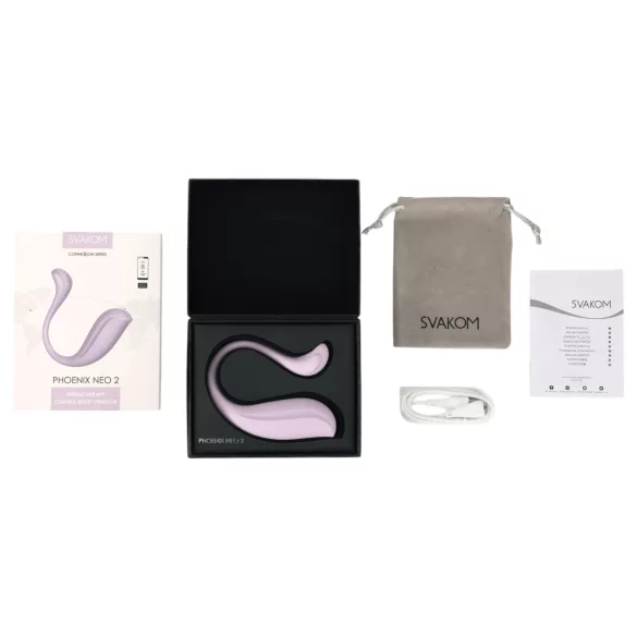 Svakom Phoenix Neo 2 - vibrador em forma de ovo portátil controlado por app (roxo)