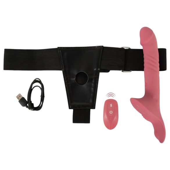 You2Toys - Conjunto vibrador com cinto (vermelho)