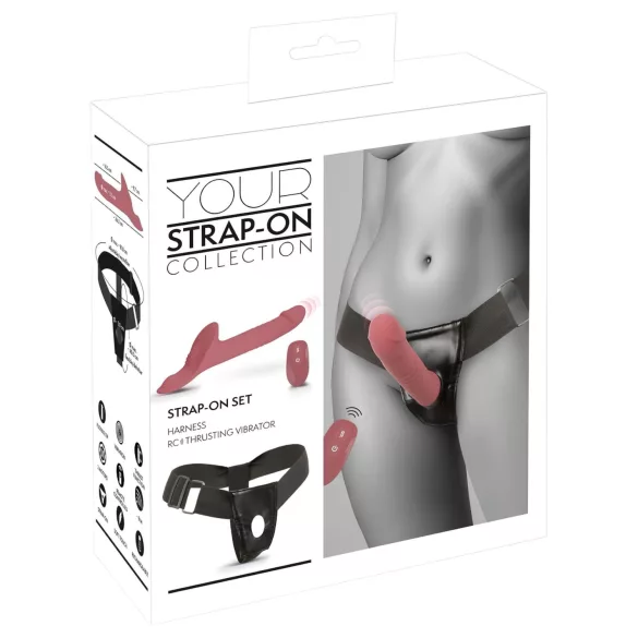 You2Toys - vibrador com cinto - kit strap-on - vermelho