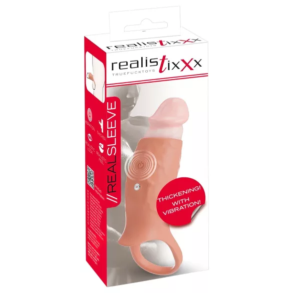 Realistixxx - capa peniana aberta com vibração - cor natural
