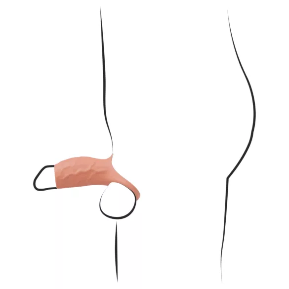 Realistixxx - capa peniana aberta com vibração - cor natural