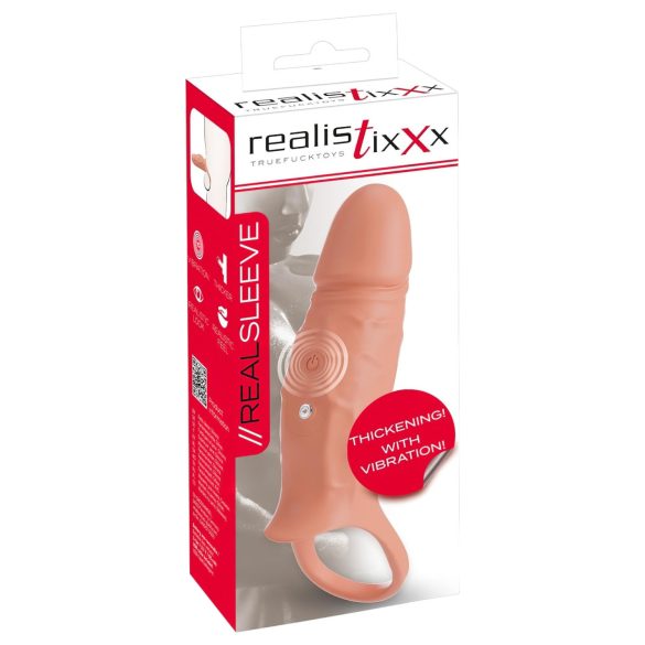 Realistixxx - Anel peniano vibratório com capa (natural)