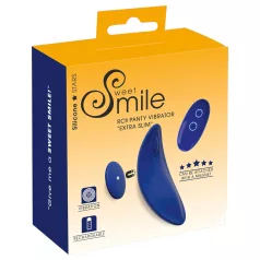   Smile - vibrador de calcinha ultrafino e portátil com controle remoto (azul)