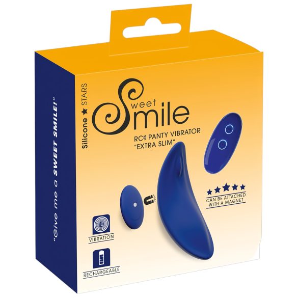 Smile - Vibrador de Calcinha Ultrafino com Controle Remoto (Azul)