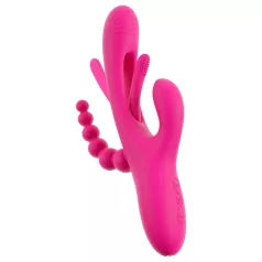 SMILE - vibrador triplo com línguas (rosa)
