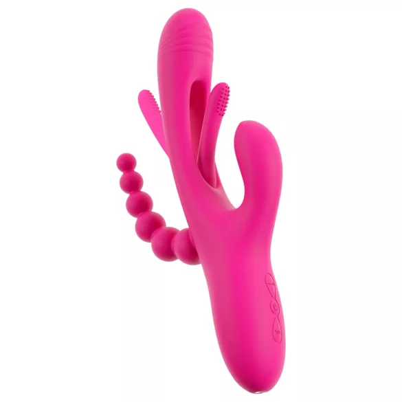 SMILE - vibrador triplo com línguas (rosa)