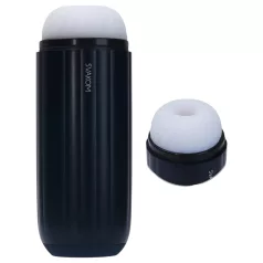   Svakom Sam Neo 2 - masturbador masculino inteligente - silicone preto e branco