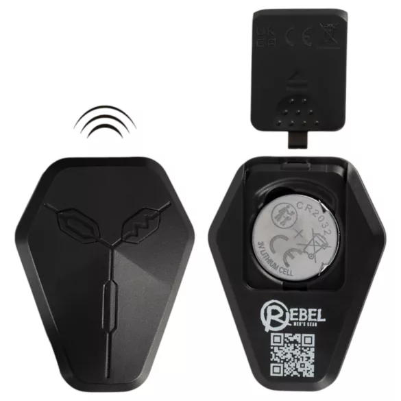 Rebel - vibrador próstata com movimento de impulso - silicone preto