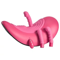   VibePad Rideon - vibrador cavalgar ponto G e clitóris pulsante - silicone rosa