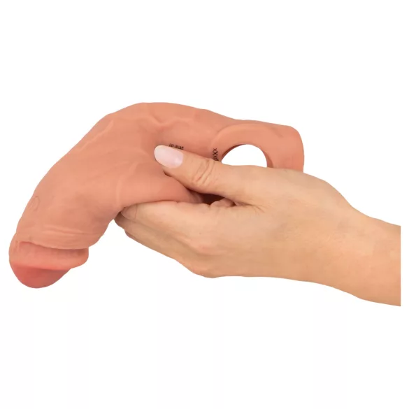 Realistixxx - capa peniana vibratória com controle remoto - cor natural 20cm