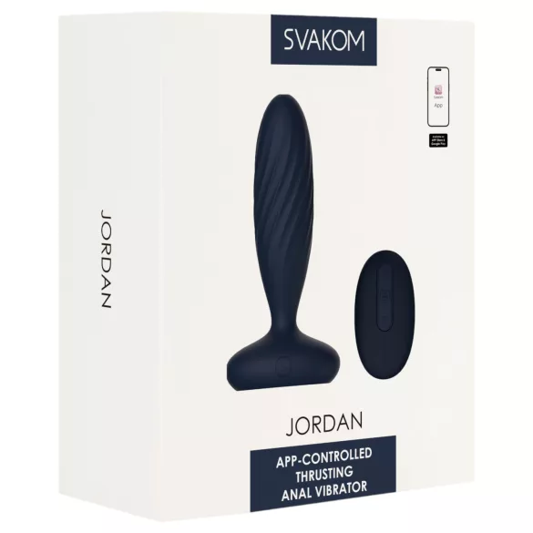 Svakom Jordan - vibrador anal inteligente - silicone azul