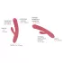 Svakom Avery - vibrador com braço clitoriano recarregável - rosa