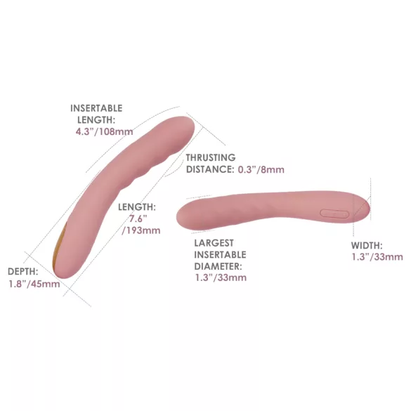 Svakom Ava Neo - vibrador de ponto G com movimento de vai-e-vem inteligente controlado por app (rosa)