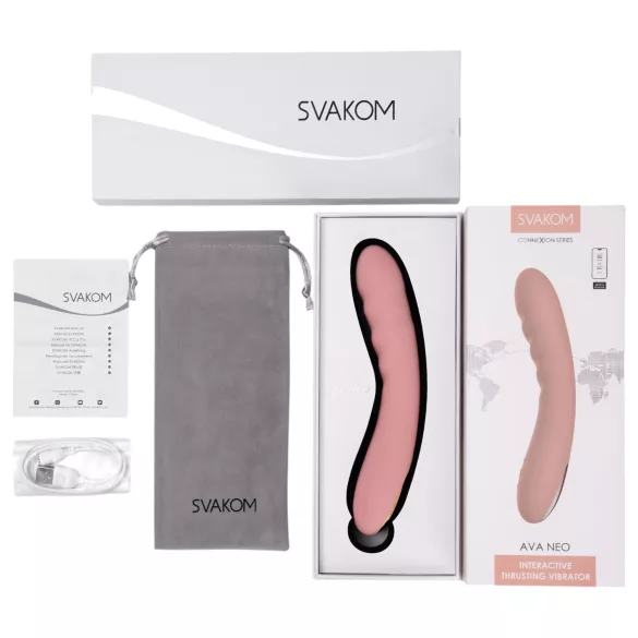 Svakom Ava Neo - vibrador de ponto G com movimento de vai-e-vem inteligente controlado por app (rosa)