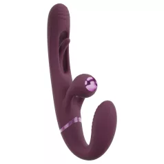  Javida - vibrador de casal sem arnês para usar com cinta (roxo)